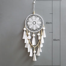 Load image into Gallery viewer, 1Pcs Handmade Dream Catcher Indian Style Woven Wall Hanging Decoration White Dreamcatcher Wedding Party Hanging Decor