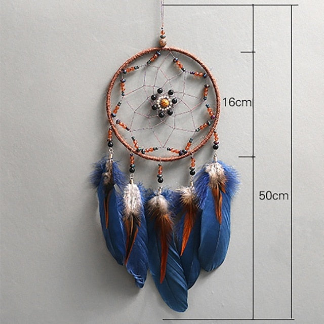 1Pcs Handmade Dream Catcher Indian Style Woven Wall Hanging Decoration White Dreamcatcher Wedding Party Hanging Decor