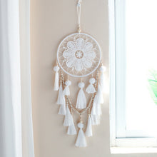 Load image into Gallery viewer, 1Pcs Handmade Dream Catcher Indian Style Woven Wall Hanging Decoration White Dreamcatcher Wedding Party Hanging Decor