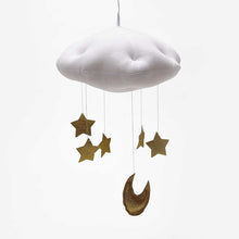 Load image into Gallery viewer, 1Pcs Nordic Style Baby Kids Room Decorations Cloth Cloud With Moon Star Tent Hanging Decor Nursery Ornamets Photograph Props