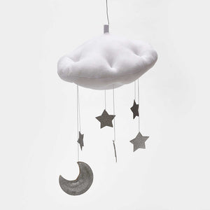 1Pcs Nordic Style Baby Kids Room Decorations Cloth Cloud With Moon Star Tent Hanging Decor Nursery Ornamets Photograph Props