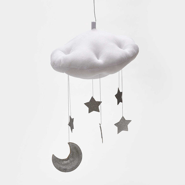 1Pcs Nordic Style Baby Kids Room Decorations Cloth Cloud With Moon Star Tent Hanging Decor Nursery Ornamets Photograph Props
