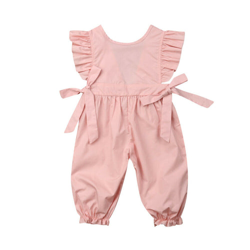 2019 Newborn Toddler Girls Sleeveless Ruffle Romper Bow Jumpsuit Baby Playsuit Summer Clothes Romper Outfits 0-24M