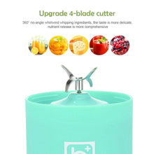 Load image into Gallery viewer, 2600mAh USB Rechargeable Batteries Detachable Cup Portable Juicer Personal Blender Mixer Shaker Fruit Vegetable Juice Machine