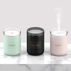 KEOKEO 300 ml Air Humidifier USB Candle Light Atmosphere Portable Air Humidifier For Office And Home Essential Oil Diffuser