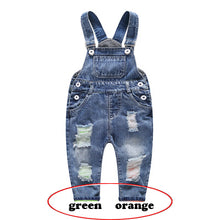 Load image into Gallery viewer, 3-8T kid jeans children jeans boys pants denim trousers Korean children jeans overalls bib pants jeans for boys kids boy clothes