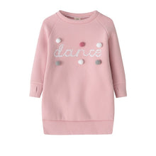 Load image into Gallery viewer, 3-8Y Child Baby Girls Warm Dress Autumn/Winter Plush Ball Long Sleeve Mini Stright Dresses Girls Party Princess Dress Clothes