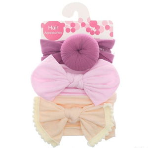 3pcs/Set New Solid Nylon Headband Bow Headbands For Cute Kids Girls Hair Girls Turban Hairband Children Soft Cotton Headband