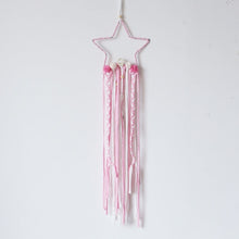 Load image into Gallery viewer, 5 Star Shape Beads Tassels With LED Lamp Dreamcatcher Nordic Kids Gilrls Room Decoration Nursery Wall Hanging Ornaments Props
