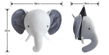Load image into Gallery viewer, Animal Head Elephant Deer Fox Swan Lion Tiger Head For Baby Room Decor Baby Kids Bedroom Hangings Wall Decor Gifts