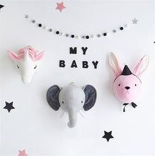 Load image into Gallery viewer, Animal Head Elephant Deer Fox Swan Lion Tiger Head For Baby Room Decor Baby Kids Bedroom Hangings Wall Decor Gifts