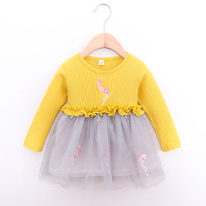Autumn Baby Dress Long Sleeve Infant Baby Girls Dresses Cotton Kids Clothes
