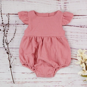 Autumn Baby Girl Clothes Cotton Long Sleeve Baby Romper For New Born Winter Boutiques Linen Playsuit Photo Props Infant Outfit
