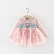 Load image into Gallery viewer, Autumn Girl Dress Chinese Style Kids Dresses for Girls Cotton Long Sleeve Princess Dress Fashion Girls Clothing