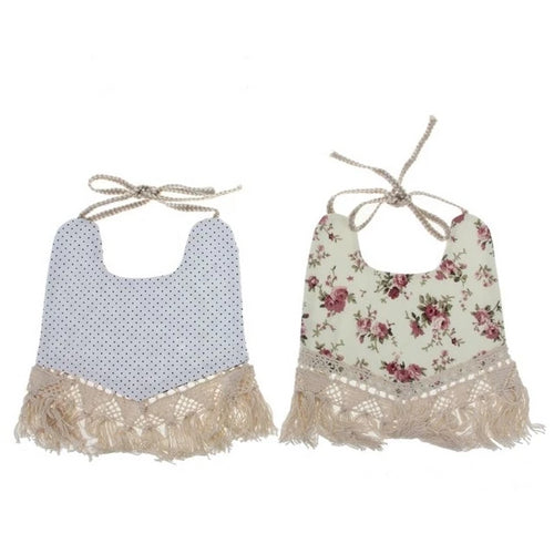 Baby Boy Girl Newborn Bibs Waterproof Tassel Saliva Towel Burp Cloth Floral Double-Sided Print Feeding Boys Girls Bandana
