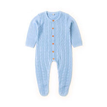 Load image into Gallery viewer, Baby Footie Clothes Newborn Candy Color Knitted Toddler Kids Girls Jumpsuits Long Sleeve Infant Boys Overalls Children&#39;s Outfits
