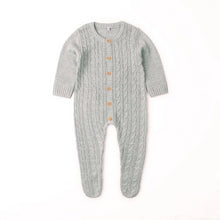 Load image into Gallery viewer, Baby Footie Clothes Newborn Candy Color Knitted Toddler Kids Girls Jumpsuits Long Sleeve Infant Boys Overalls Children&#39;s Outfits