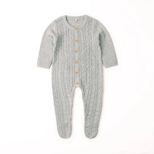 Baby Footie Clothes Newborn Candy Color Knitted Toddler Kids Girls Jumpsuits Long Sleeve Infant Boys Overalls Children's Outfits