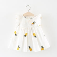 Load image into Gallery viewer, Baby Girls Clothes Summer Baby Dress Frill Sleeve Newborn Infant Dresses Cotton Pineapple Sleeveless Toddler Dresses