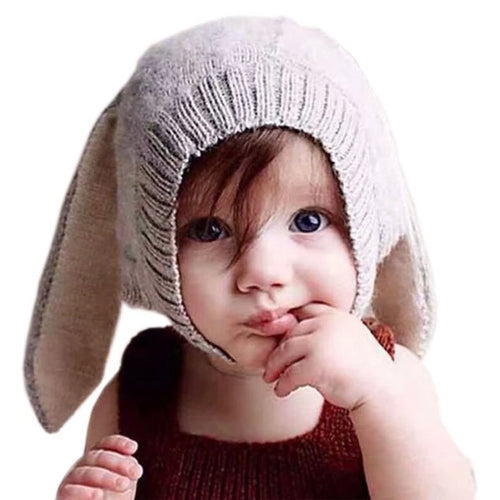 Baby Rabbit Ears Hat Infant Toddler Autumn Winter Knitted Caps for Children Baby Bunny Beanie Hats Accessories Photography Props