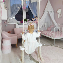 Load image into Gallery viewer, Baby Swing Chair Hanging Swings Set Children Toy Rocking Solid Wood Seat with Cushion Safety Baby Spullen Indoor Baby Room Decor