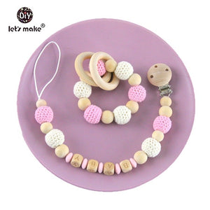 Baby Toys 1set Crochet Amigurumi Elephant Owl Rattle Bell Custom Newborn Pacifier Clip Montessori Toy Educational Baby Rattle
