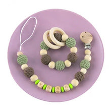 Load image into Gallery viewer, Baby Toys 1set Crochet Amigurumi Elephant Owl Rattle Bell Custom Newborn Pacifier Clip Montessori Toy Educational Baby Rattle