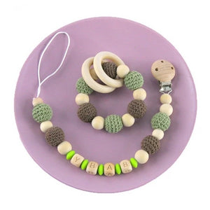 Baby Toys 1set Crochet Amigurumi Elephant Owl Rattle Bell Custom Newborn Pacifier Clip Montessori Toy Educational Baby Rattle