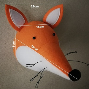 Plush Stuffed Head Wall Mount