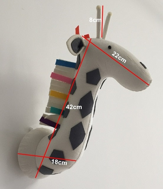 Plush Stuffed Head Wall Mount