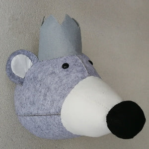 Plush Stuffed Head Wall Mount