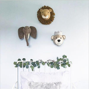 Plush Stuffed Head Wall Mount