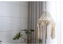 Load image into Gallery viewer, Bohemian Macrame Wall Hanging Ins Style Hand-woven Tapestry Girl Heart Bedroom Living Room Nordic Chandelier Cover Decoration