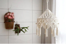 Load image into Gallery viewer, Bohemian Macrame Wall Hanging Ins Style Hand-woven Tapestry Girl Heart Bedroom Living Room Nordic Chandelier Cover Decoration