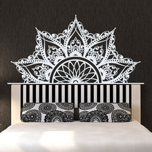 Load image into Gallery viewer, Bohemian Yoga Studio Wall Decal Headboard Vinyl Sticker Home Bedroom Decor Half Mandala Design Wall Mural Boho Art Poster MTL09