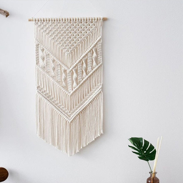 Boho Decor Macrame Wall Hanging Hand-woven Wall Tapestry Living Room Bedroom Hotel Homestay Model Mexican Home Decoration