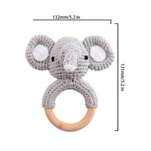 Load image into Gallery viewer, Bopoobo Baby Teether Pram Crib Activity Silicone Beads Personal Dummy Clip Chain Pacifier Rattle Soother Holder Wooden Teether