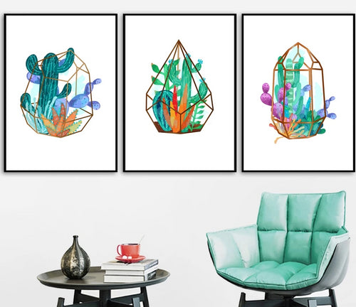 Cactus Succulent Nordic Posters And Prints Wall Art Canvas Painting Canvas Art Wall Pictures For Living Room Bedroom Home Decor