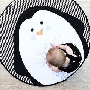 Cartoon Animals Baby Play Mats Pad Toddler Kids Crawling Blanket Round Carpet Rug Toys Mat For Children Room Decor Photo Props