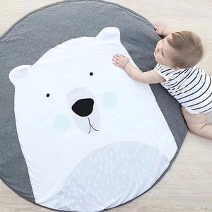 Cartoon Animals Baby Play Mats Pad Toddler Kids Crawling Blanket Round Carpet Rug Toys Mat For Children Room Decor Photo Props