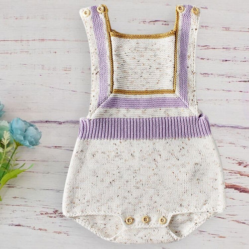 Cotton Knitted Baby Rompers Winter Handmade Cute New Born Girl Rompers Jumpsuit Bebe Bebek Kostumleri New Year Winter Overalls