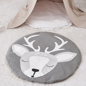 Crawling Mat, Cute Animals Baby Adventure Carpet, 100% Cotton Children's Floor Play Game Mat, Best Play Mat for Kids Room Decor