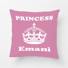 Load image into Gallery viewer, Custom Baby Cute Pink Princess Throw Pillow Cover Decorative Pillow Case Cotton Polyester Baby Nursery Cushion Covers