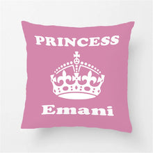 Load image into Gallery viewer, Custom Baby Cute Pink Princess Throw Pillow Cover Decorative Pillow Case Cotton Polyester Baby Nursery Cushion Covers