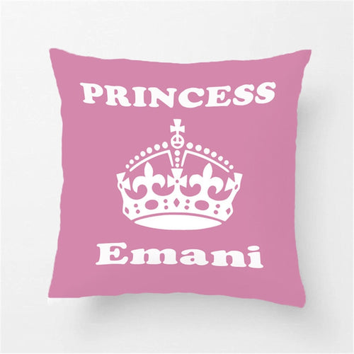 Custom Baby Cute Pink Princess Throw Pillow Cover Decorative Pillow Case Cotton Polyester Baby Nursery Cushion Covers