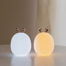 Load image into Gallery viewer, Dimmable LED Night Light Silicone Animal Cartoon Lamp USB Rechargeable for Children Kids Baby Gift Bedside Bedroom Living Room