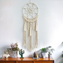 Load image into Gallery viewer, Dream Catcher Macrame Tapestry wall hanging Handmade Cotton Weaving Living Room Bedroom Ornaments B&amp;B Decoration Boho Decor
