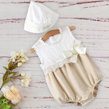 Load image into Gallery viewer, Fashion Baby Girls Lace Cotton Romper Hat For Newborn Kids Infant Clothing Set 3M 12M 18M Princess Sleeveless Birthday Rampers