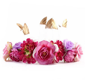 Mom and Me Feather Flower Crown