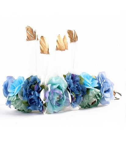 Mom and Me Feather Flower Crown